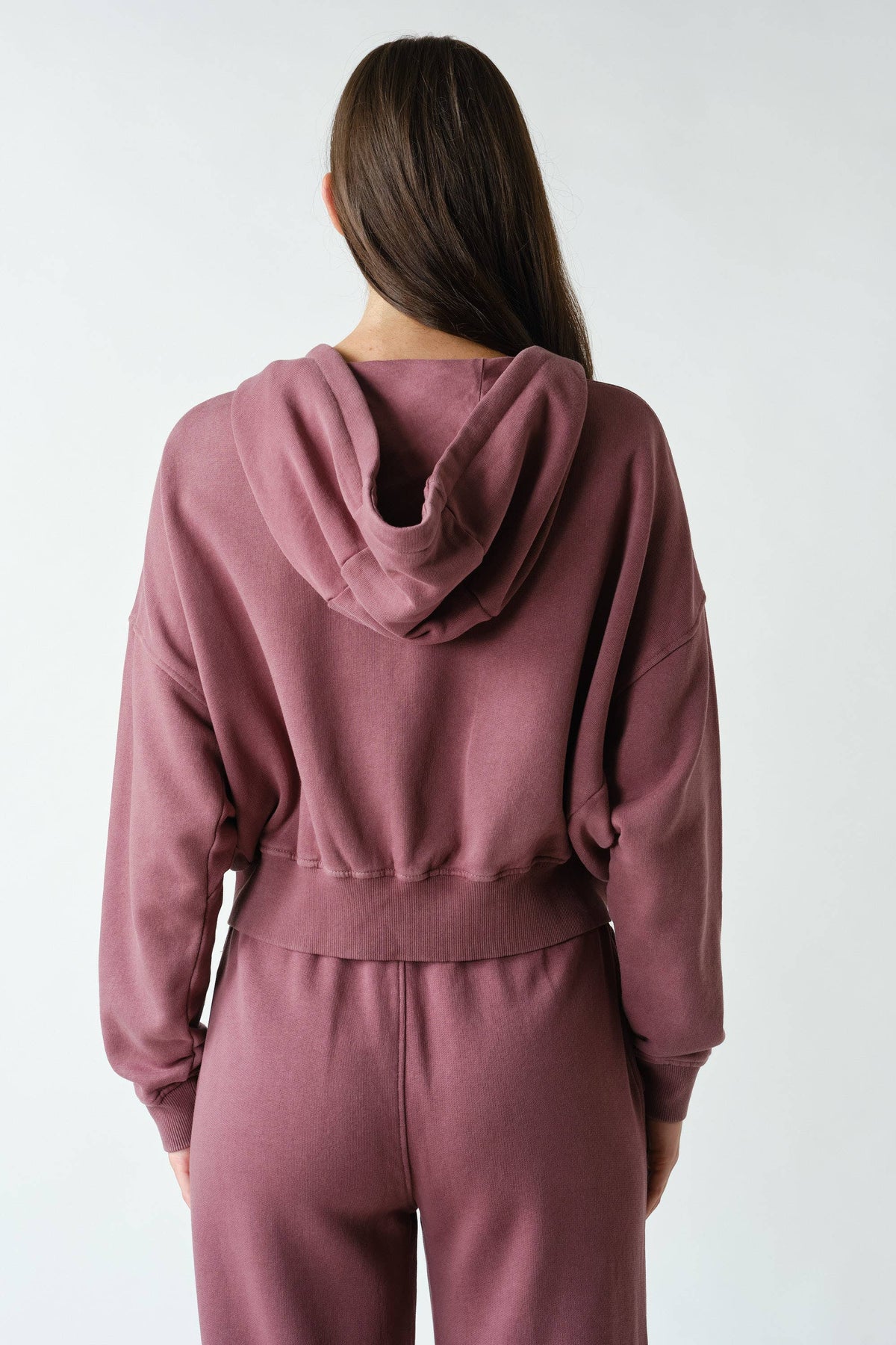 Mono B Urban Ease Mineral Wash Hoodie Jacket - Coffee Bean