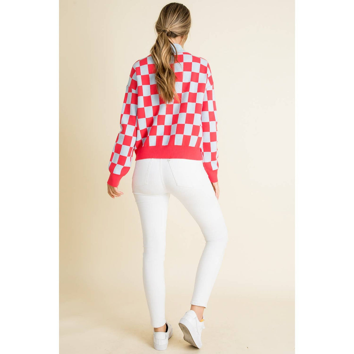 THML Brown Checkered Sweater
