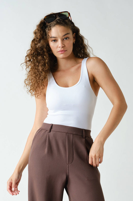 Mono B Classic Seamless Ribbed Tank Top