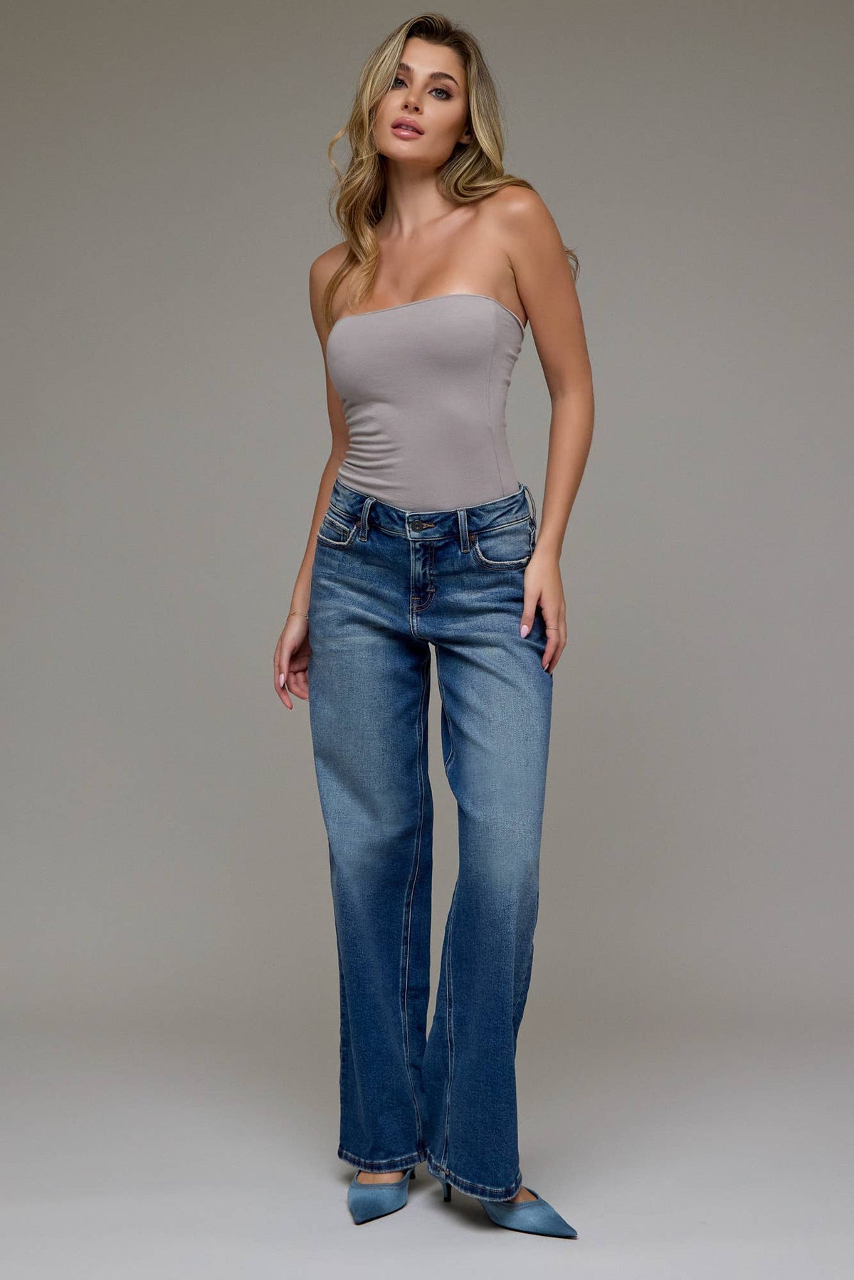 Dark Vintage Mid Rise 31" Inseam Dad Jeans