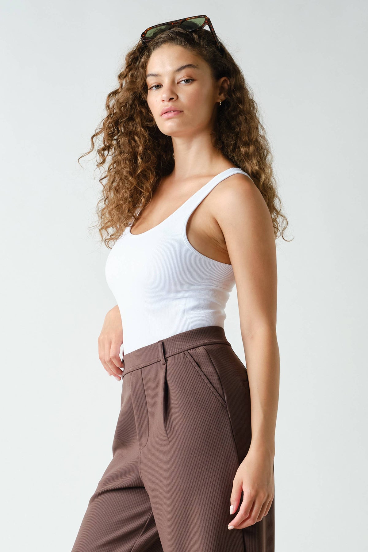 Mono B Classic Seamless Ribbed Tank Top
