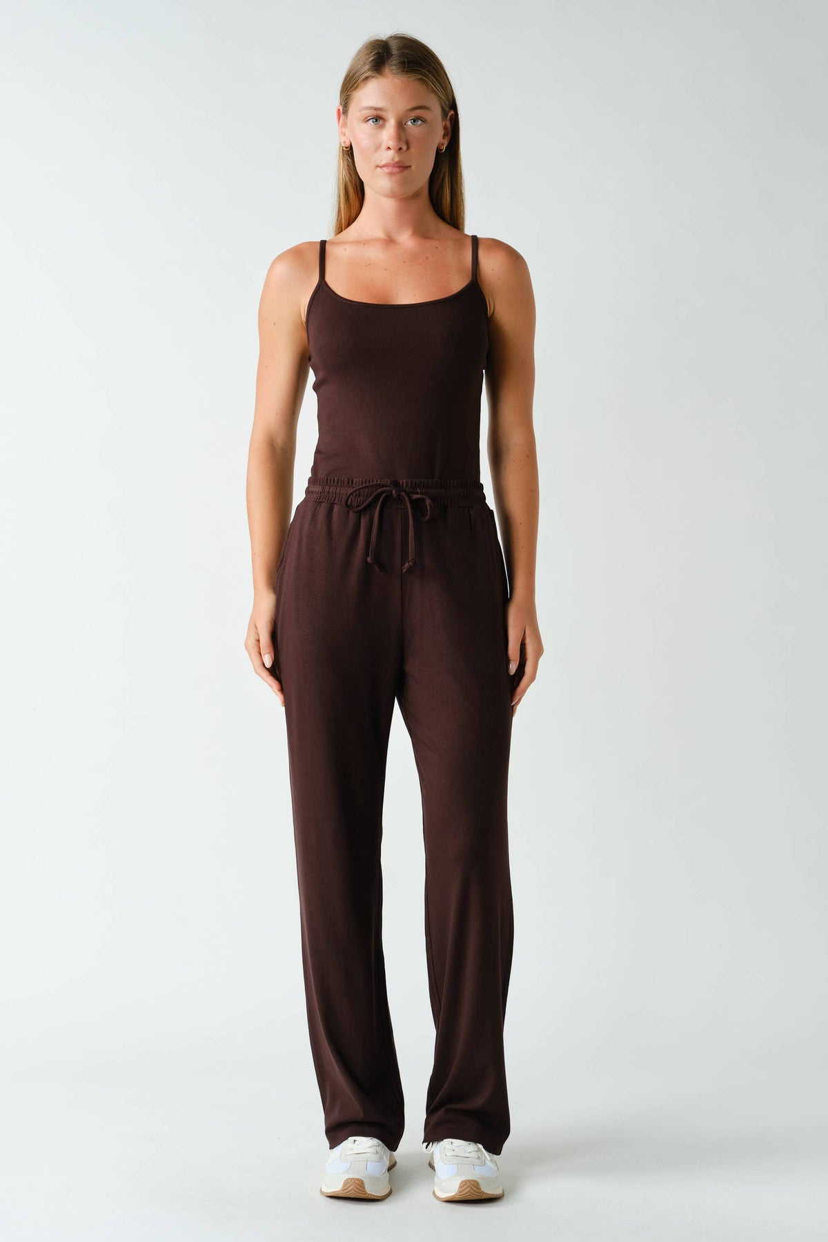 Mono B Marlow Soft-Knit Cami Lounge Set - Sycamore