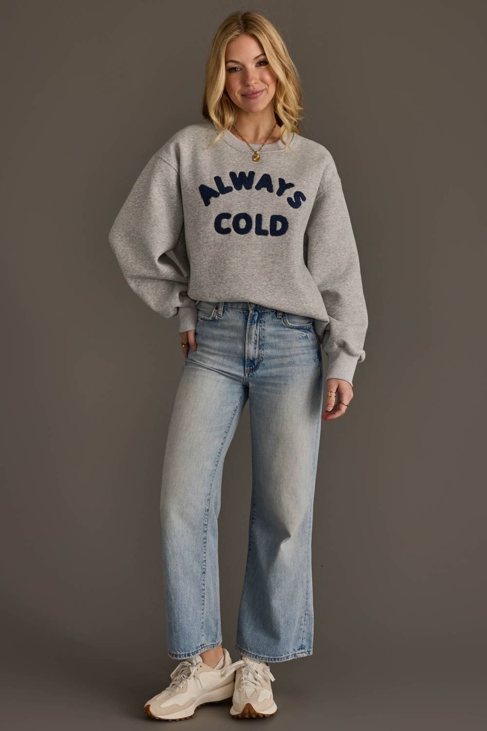 Always Cold Embroidered Sweatshirt