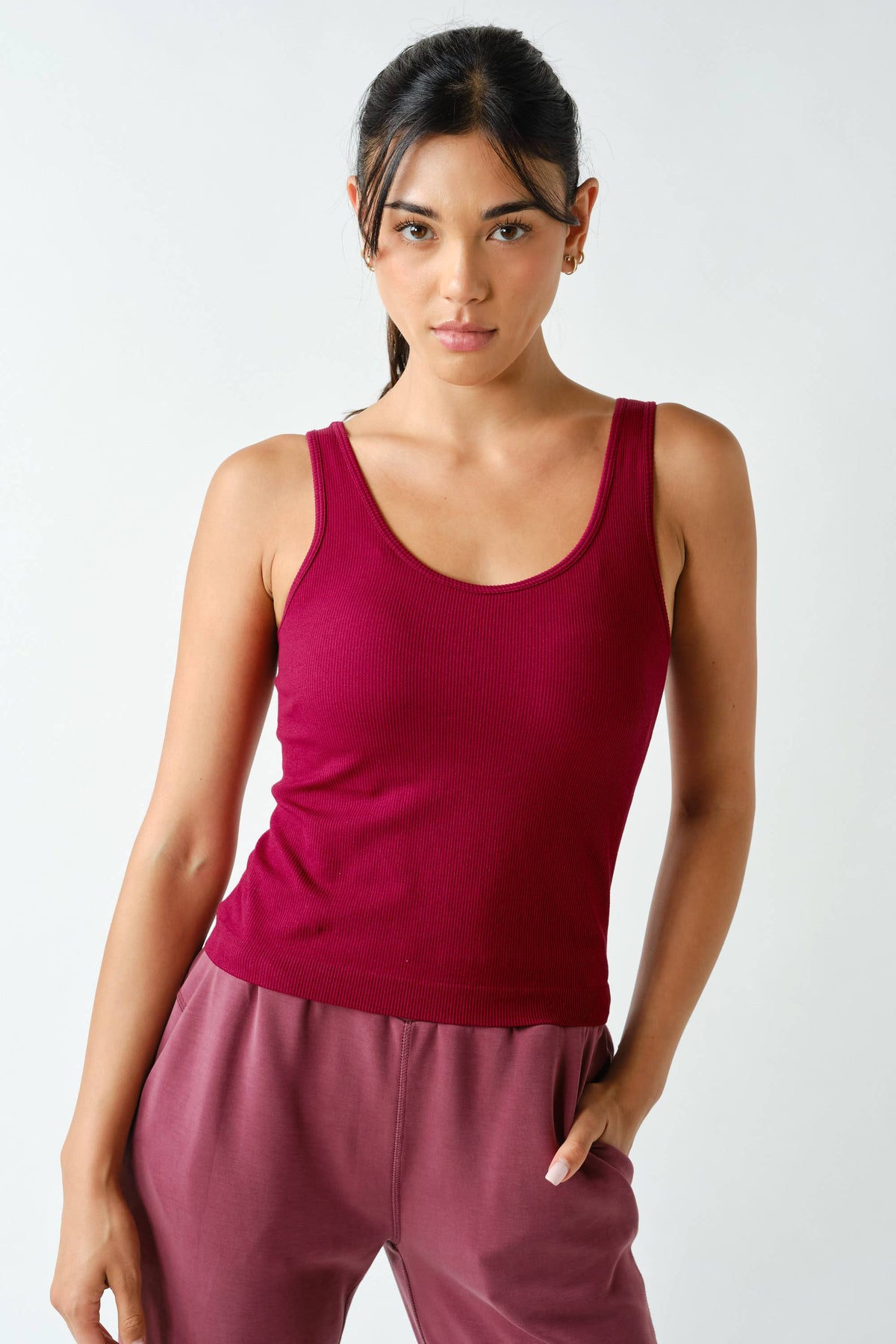 Mono B Classic Seamless Ribbed Tank Top