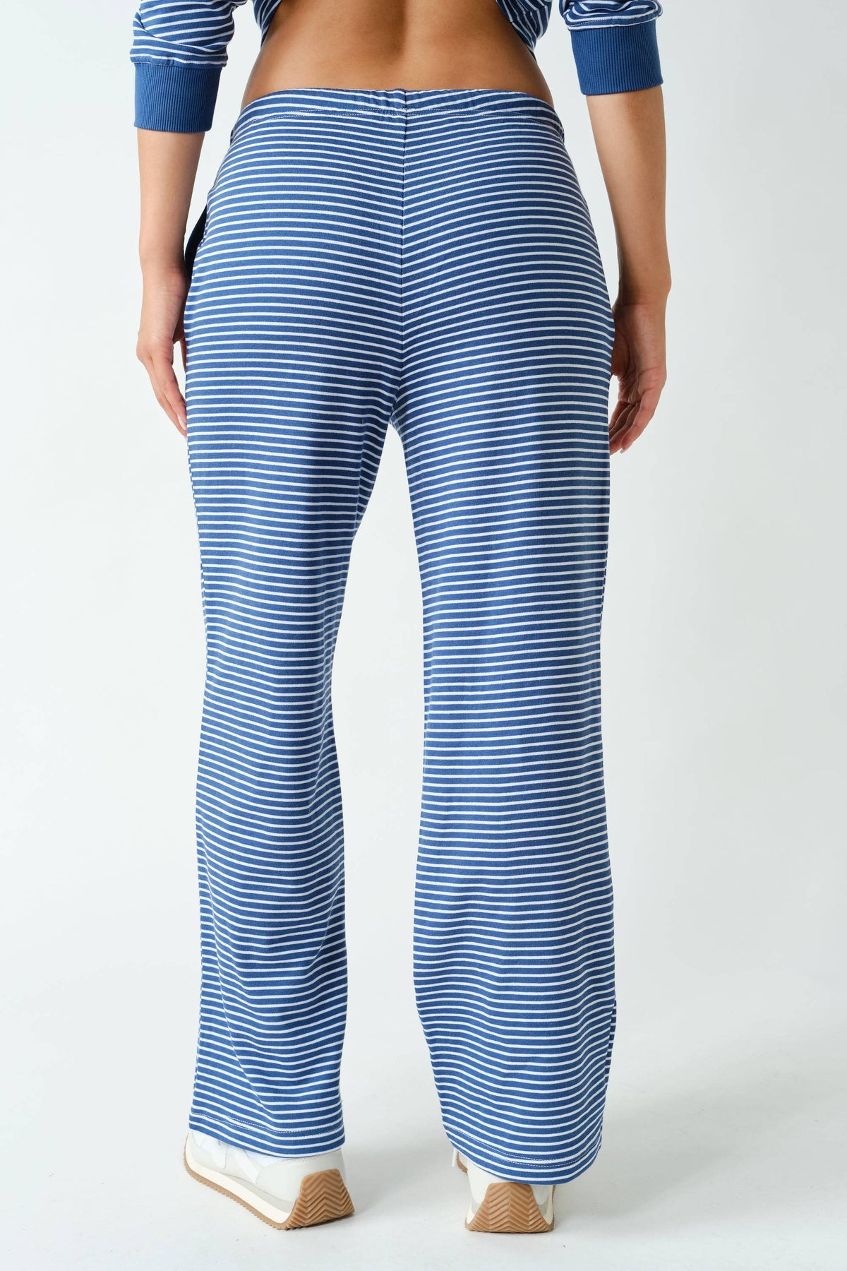 Coastal Striped Crop Top & Pant Set