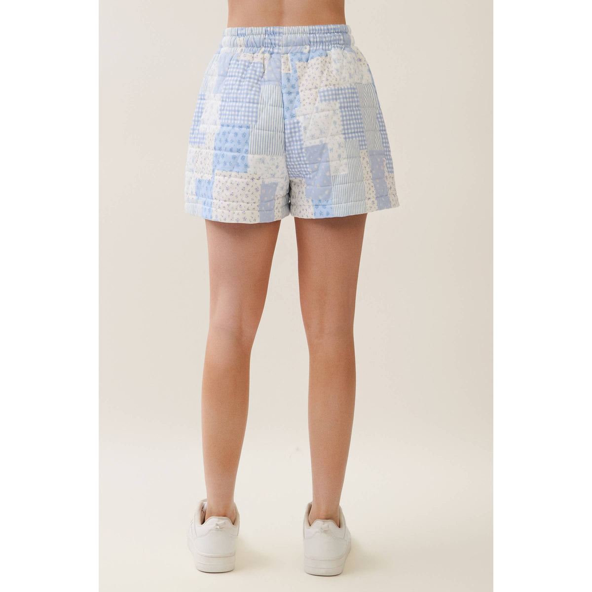 Veveret Pink Patchwork Quilted Shorts
