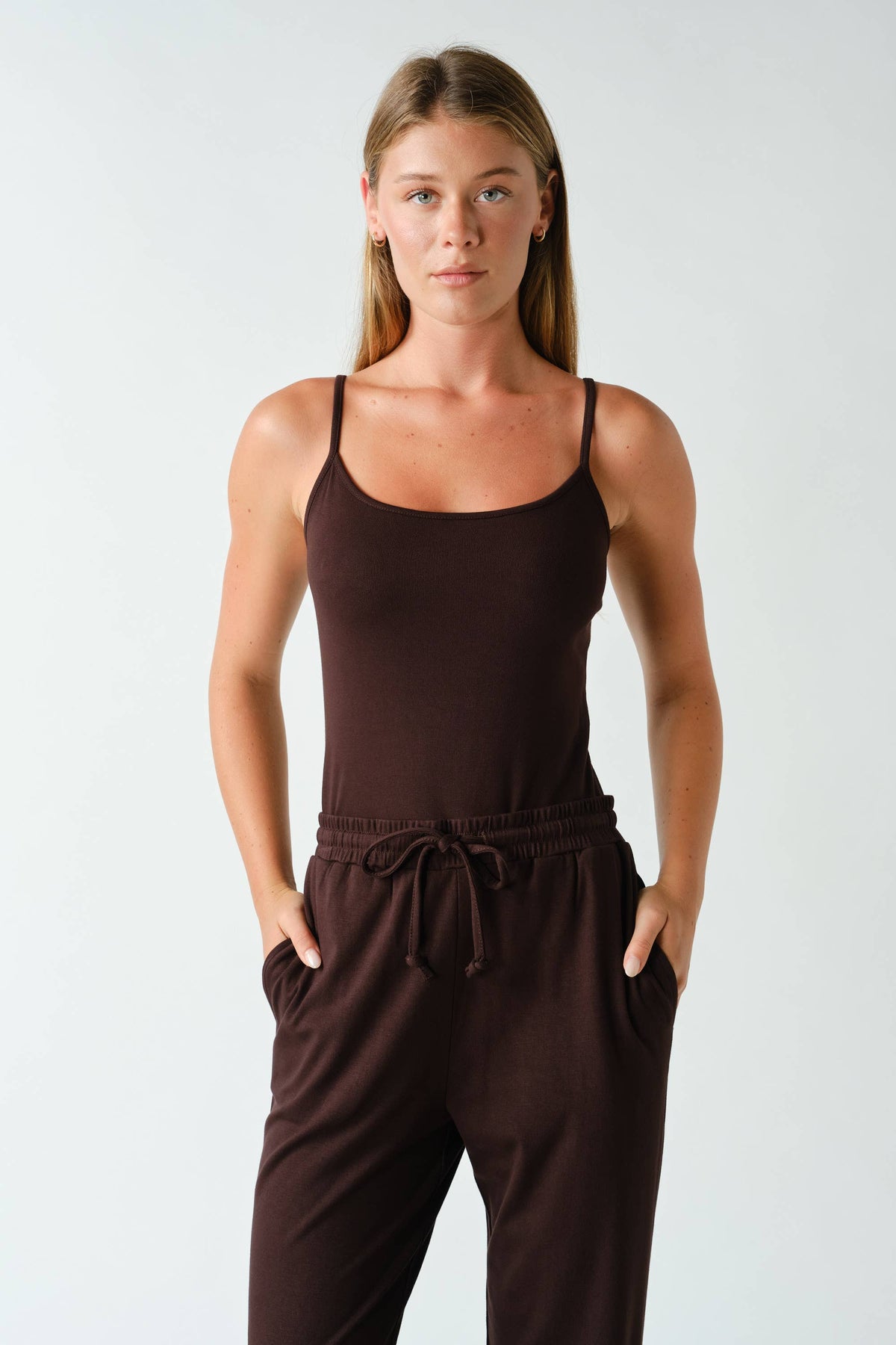 Mono B Marlow Soft-Knit Cami Lounge Set - Sycamore
