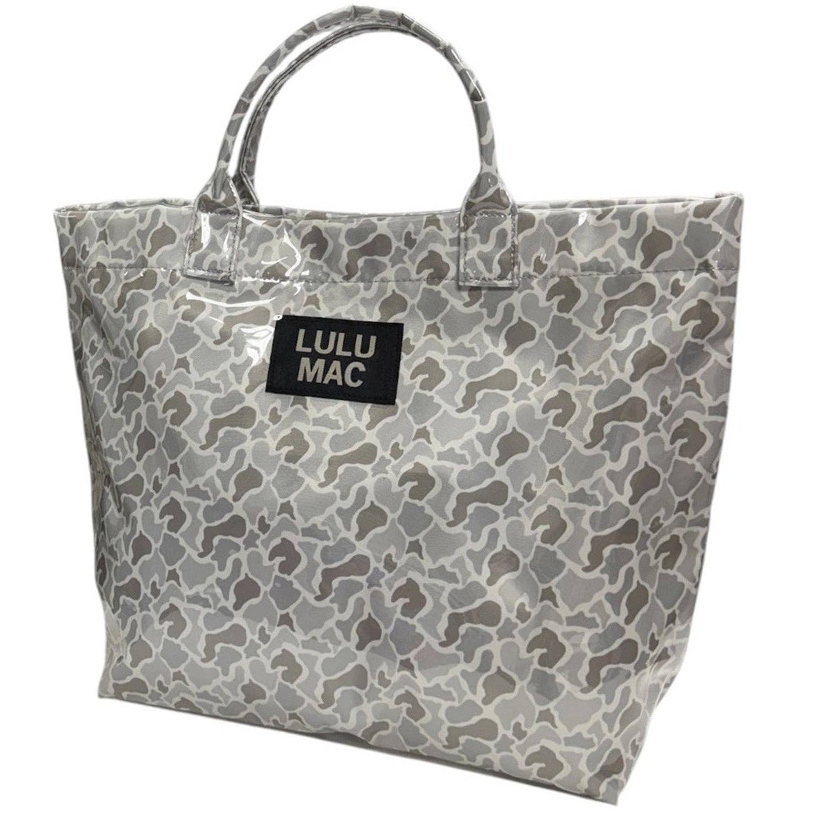 White Camo Vinyl Tote Bag