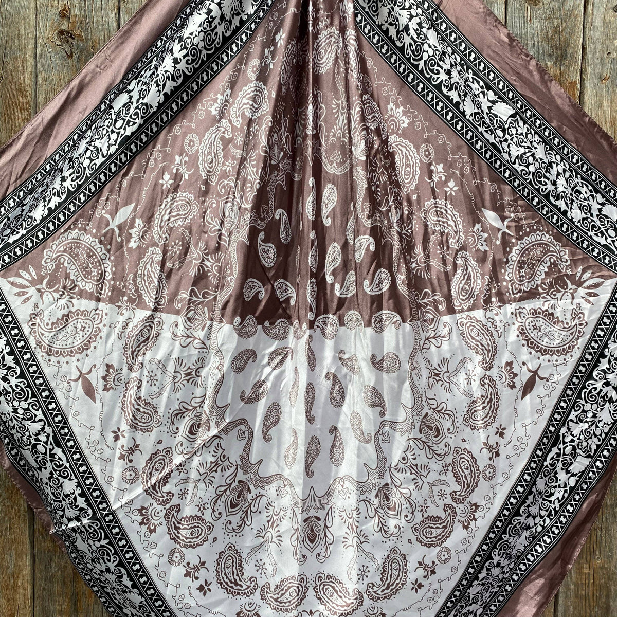 Two Tone Paisley Wild Rag - Western Scarf