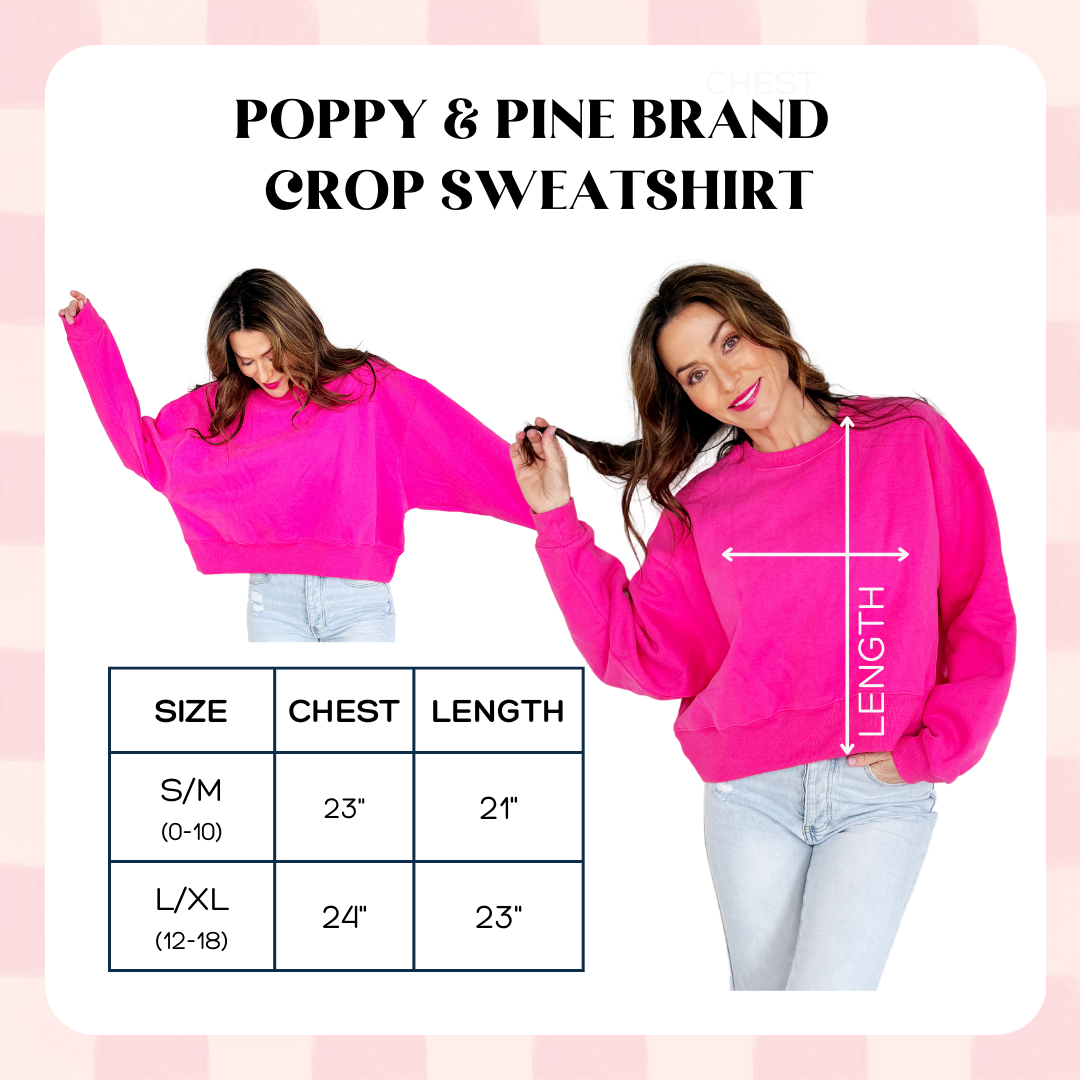 Football Collage Crop Sweatshirt