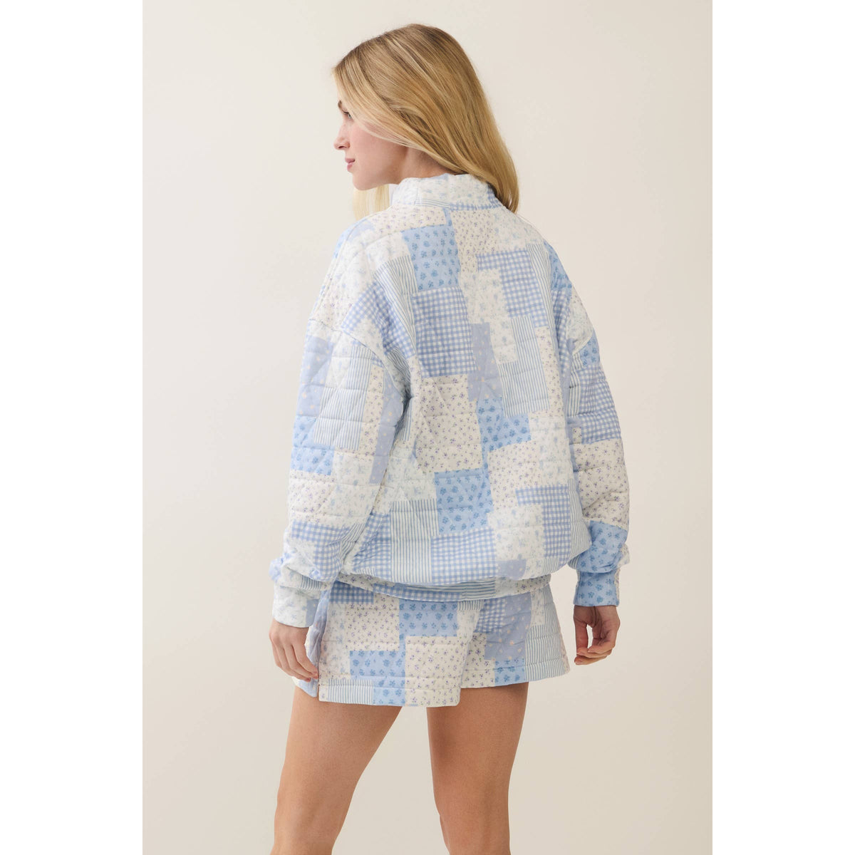 Veveret Pink Patchwork Quilted Shorts