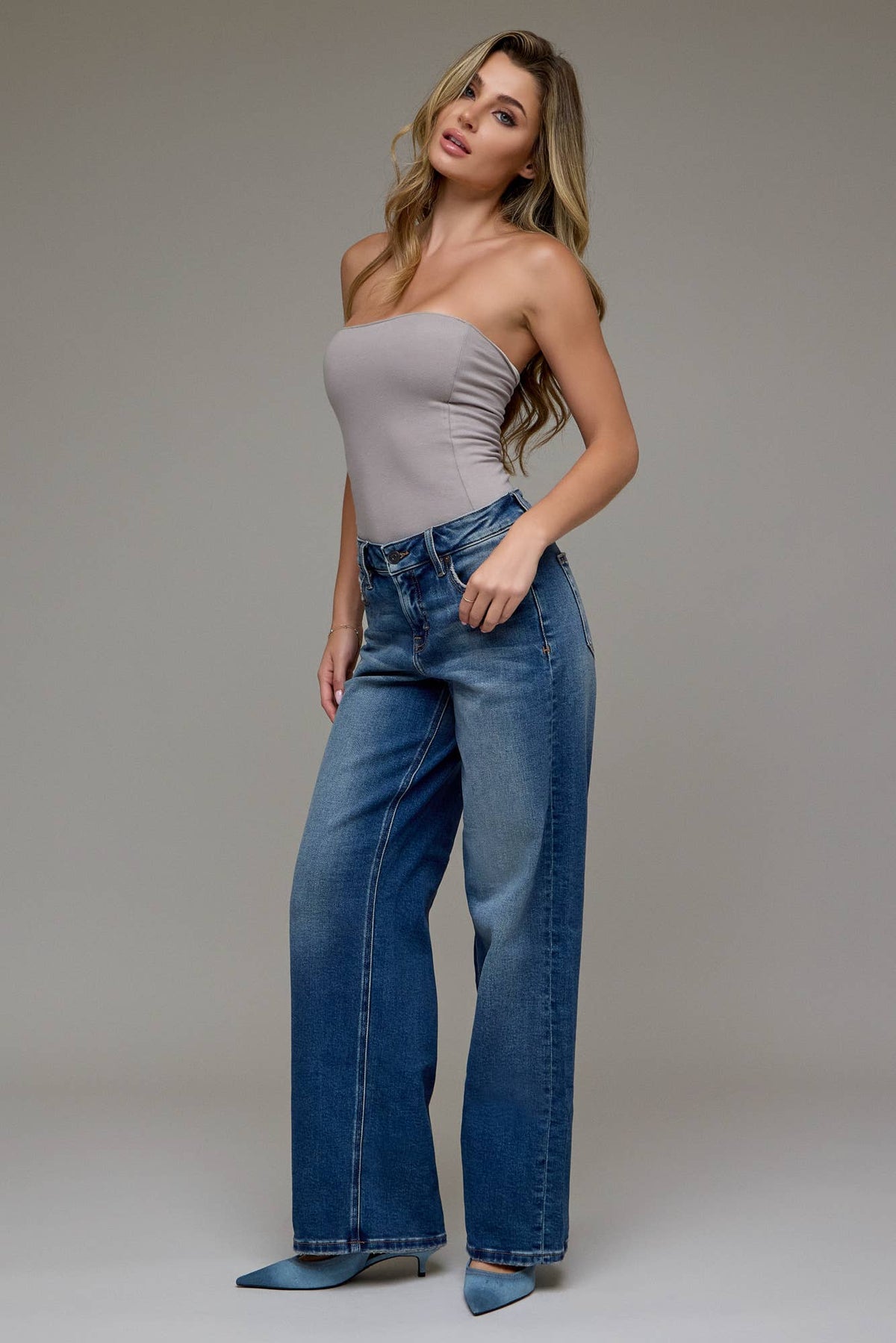 Dark Vintage Mid Rise 31" Inseam Dad Jeans