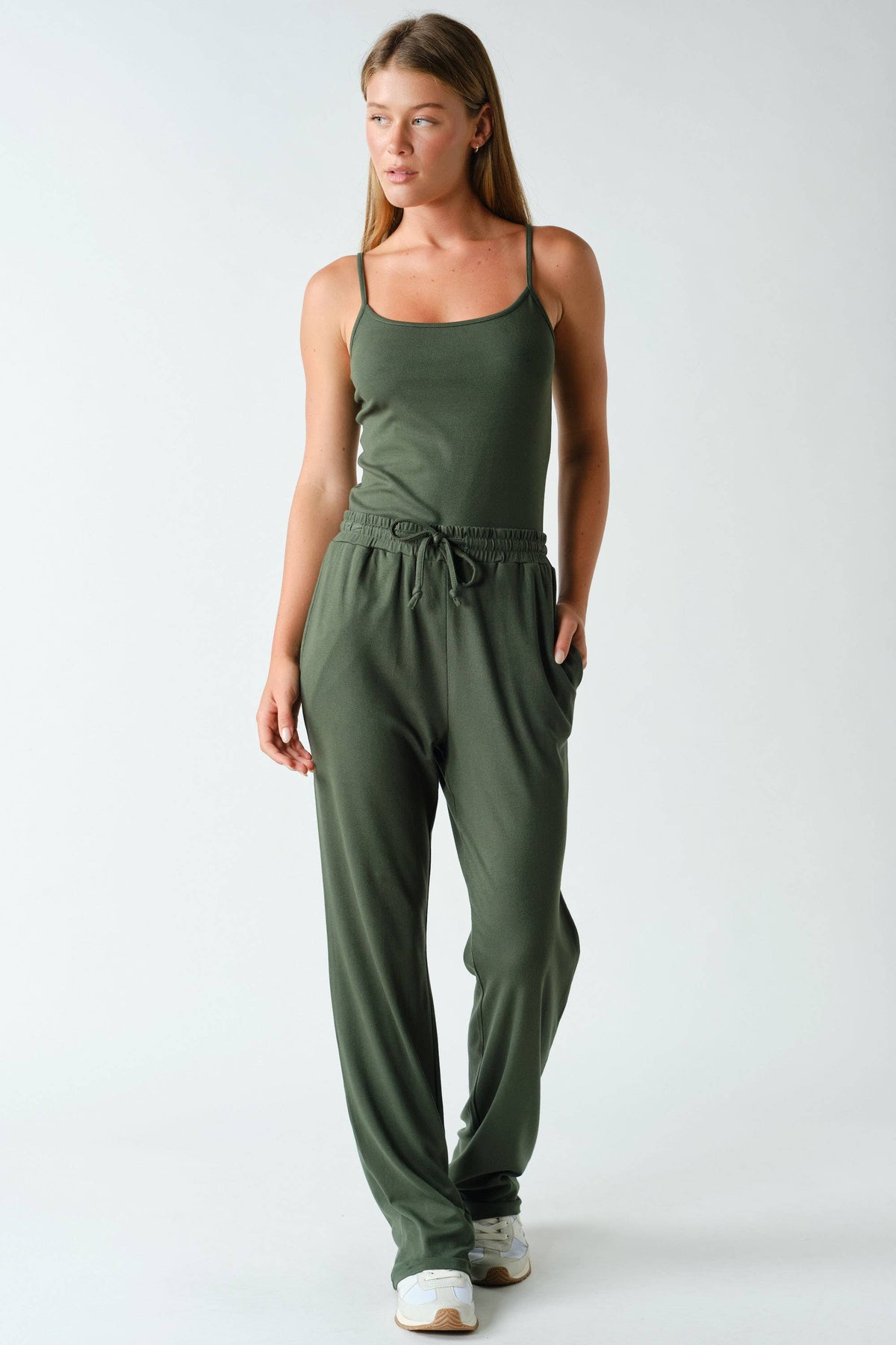 Mono B Marlow Soft-Knit Cami Lounge Set - Sycamore