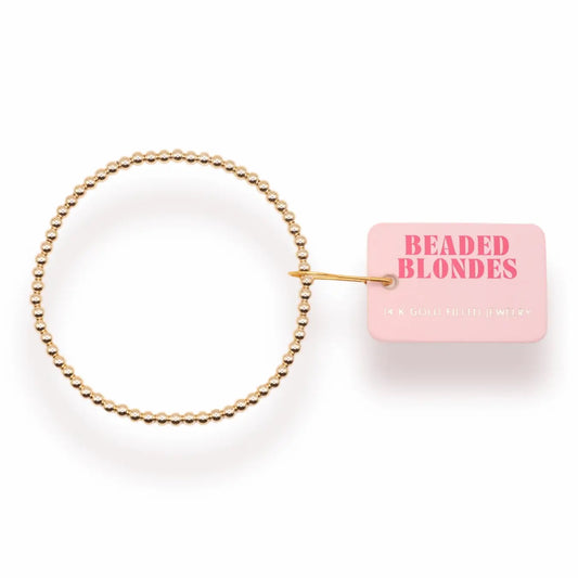 Beaded Blondes 3 mm Gold-Filled Stretch Bracelet