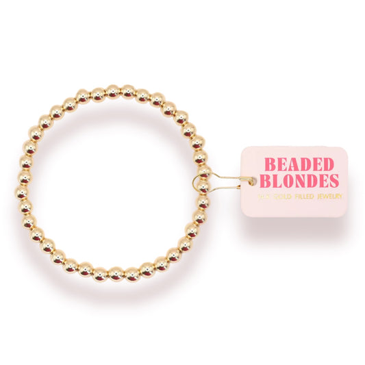 Beaded Blondes 5 mm Gold-Filled Stretch Bracelet