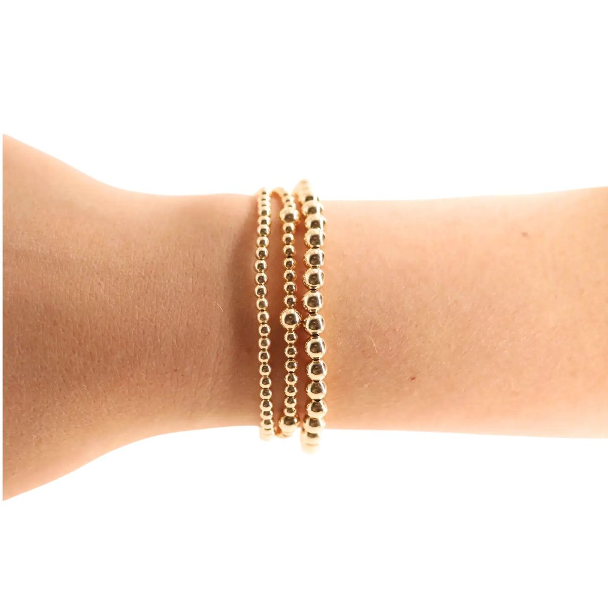 Beaded Blondes 5 mm Gold-Filled Stretch Bracelet