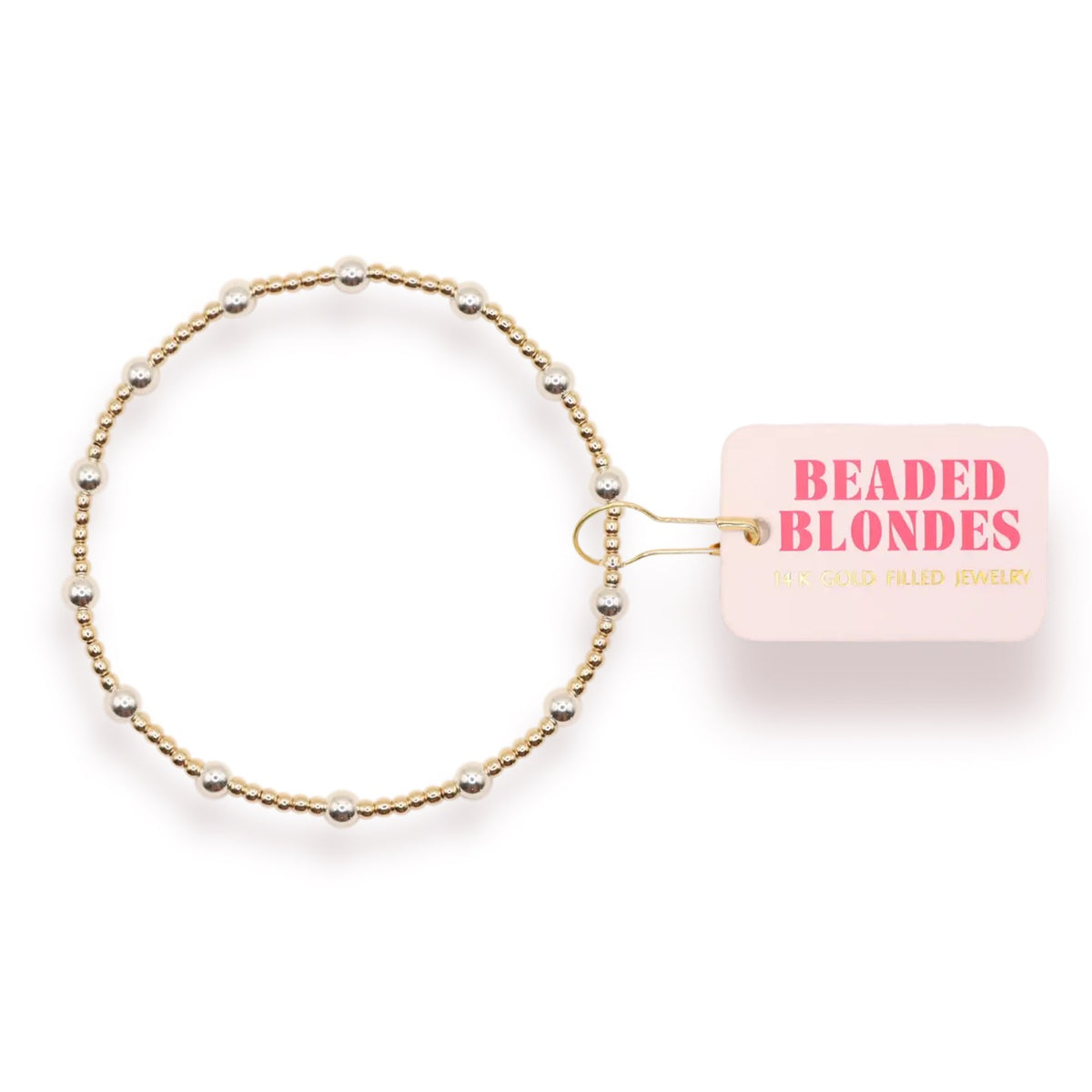 Beaded Blondes June Gold & Silver Beaded Bracelet