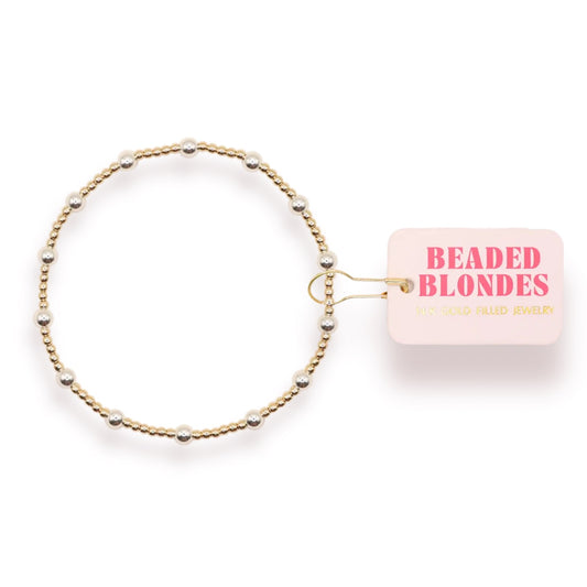 Beaded Blondes June Gold & Silver Beaded Bracelet