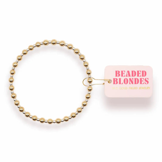 Beaded Blondes Mini Katy Gold & Silver Beaded Bracelet
