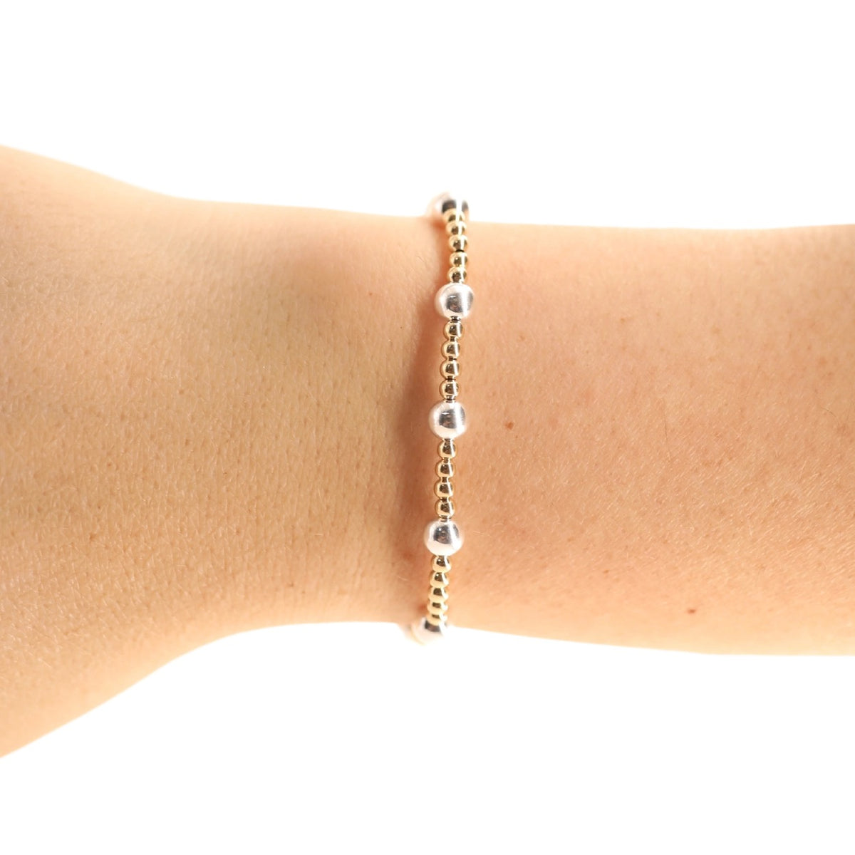 Beaded Blondes Lively Gold & Silver Beaded Bracelet