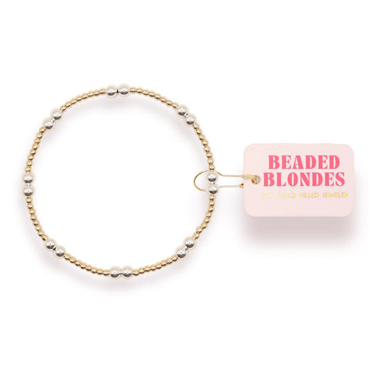 Beaded Blondes Leah Gold & Silver Bracelet