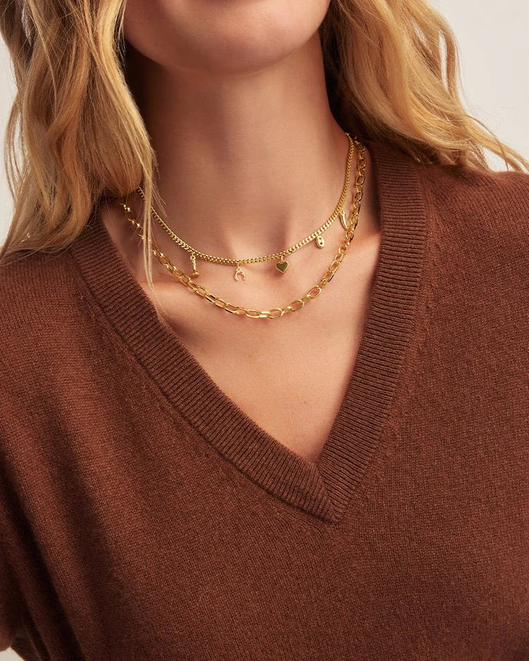 Gorjana Bella Mini Charm Necklace - Gold