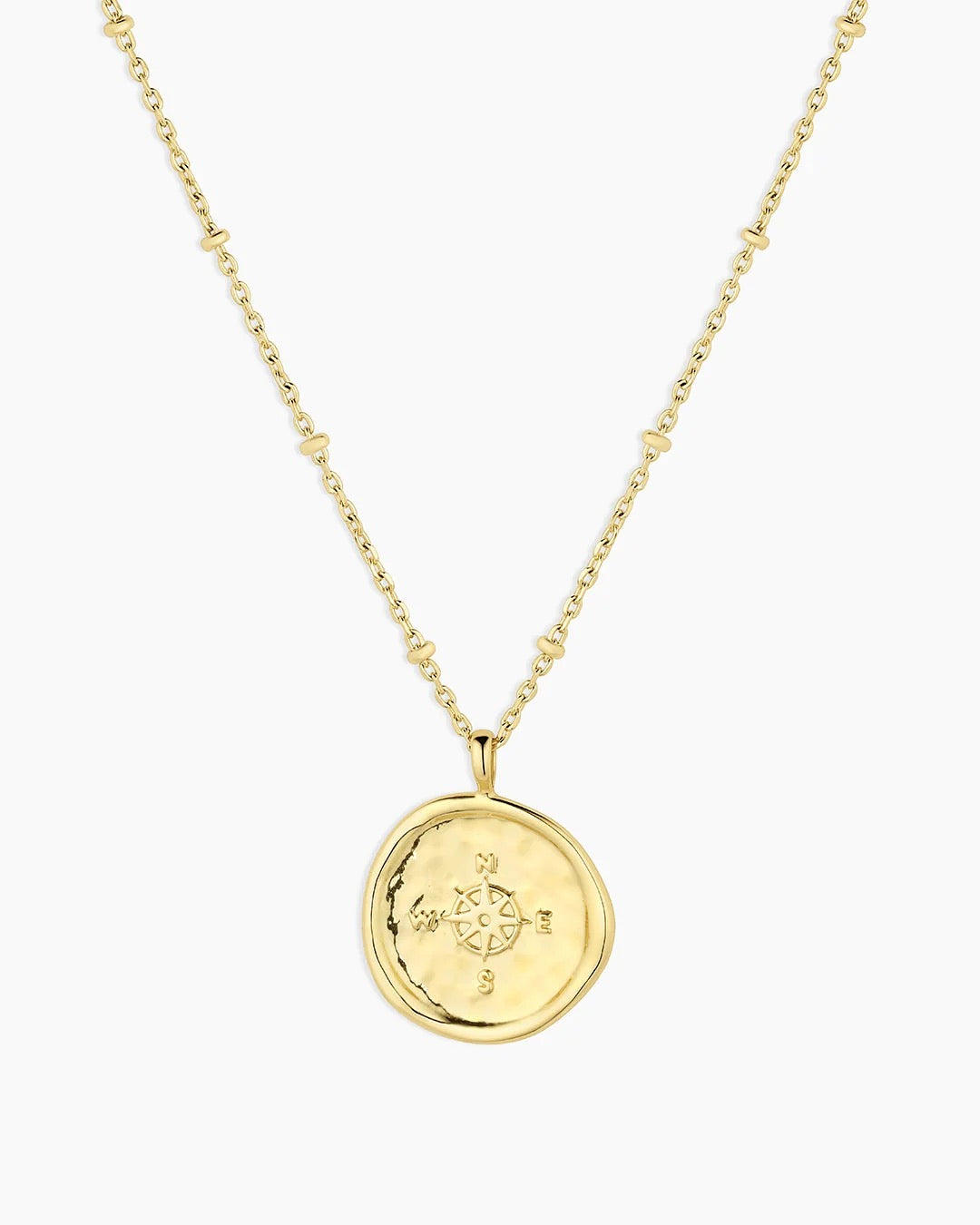 Gorjana Compass Coin Necklace - Gold