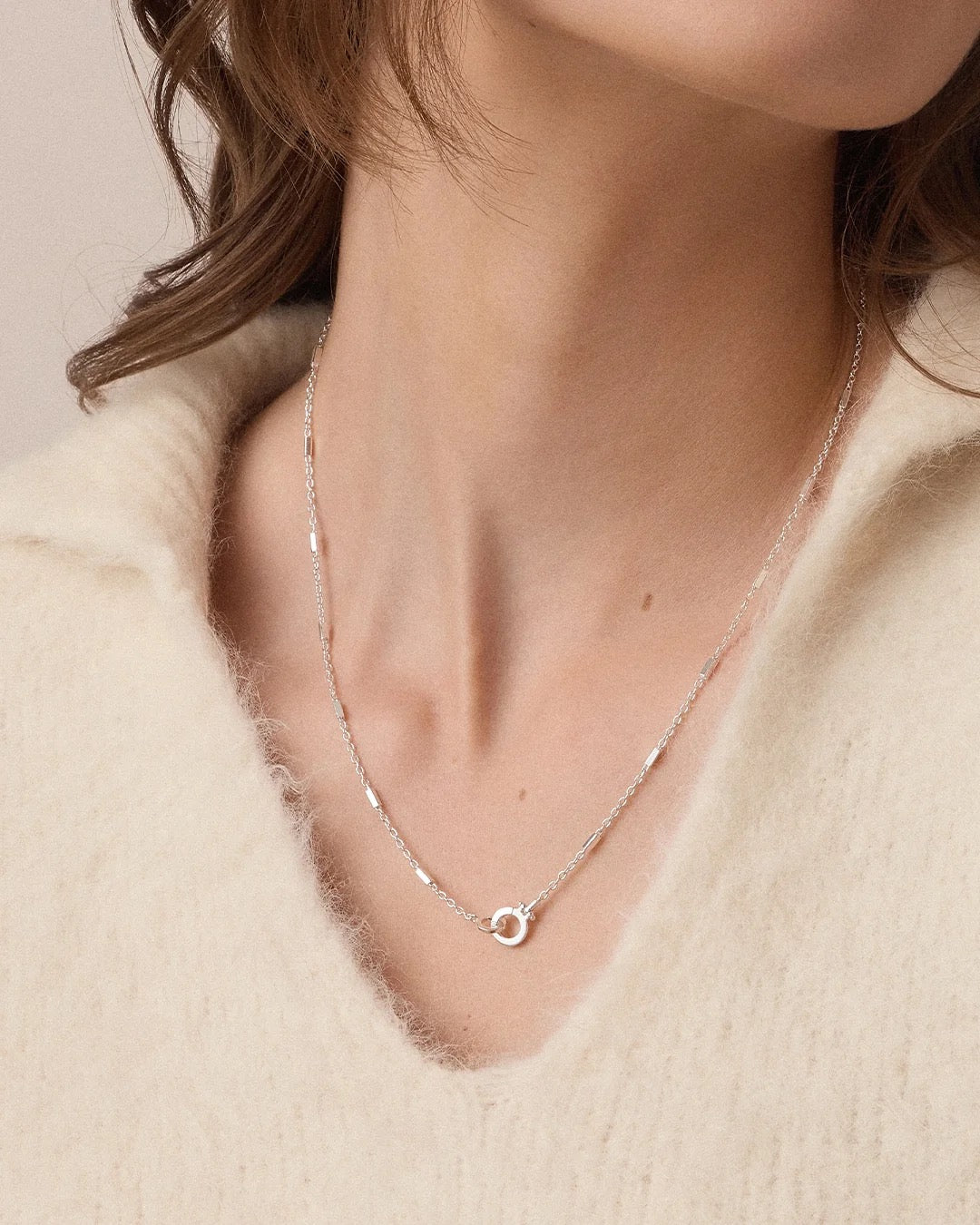Gorjana Tatum Necklace - Silver, 19 Inch