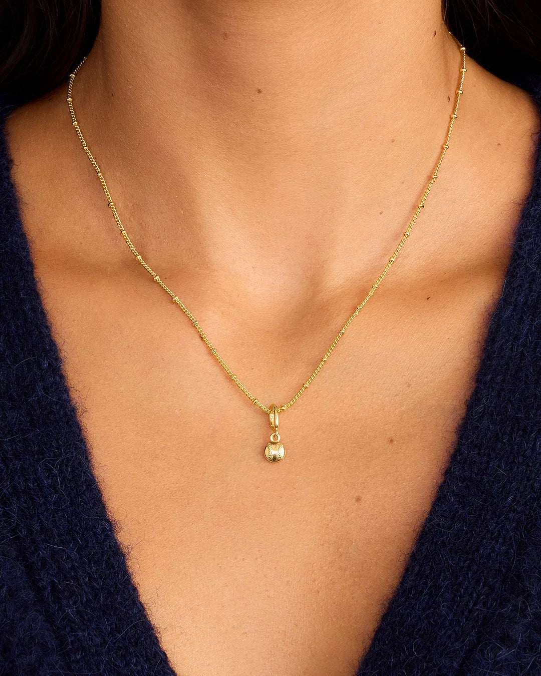 Gorjana Varsity Parker Baseball Charm - Gold