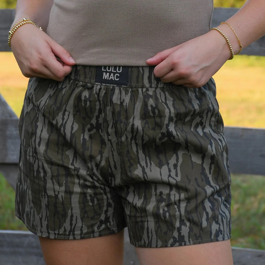 Lulu Mac Mossy Oak Bottomland Cotton Boxer Shorts