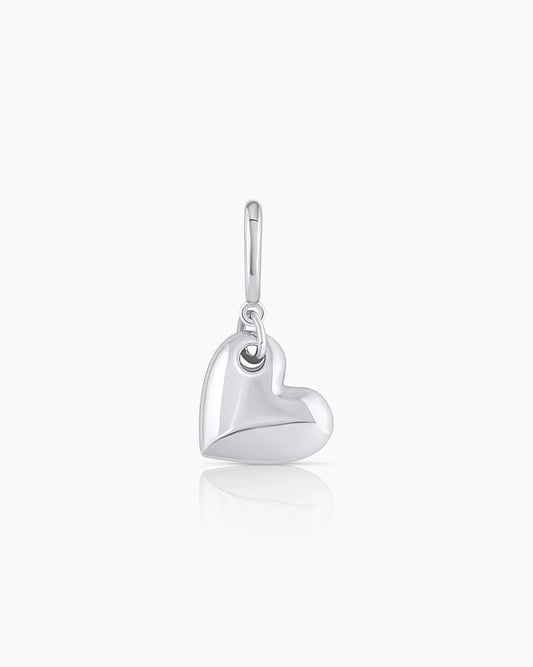 Lou Heart Parker Charm - Silver