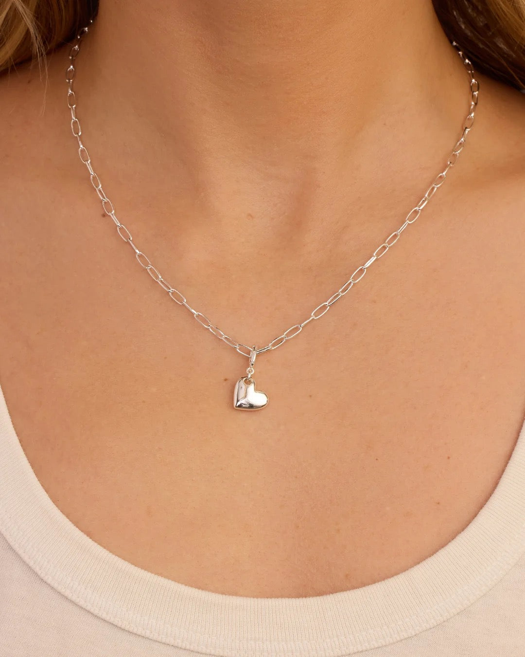 Gorjana Lou Heart Parker Charm - Silver