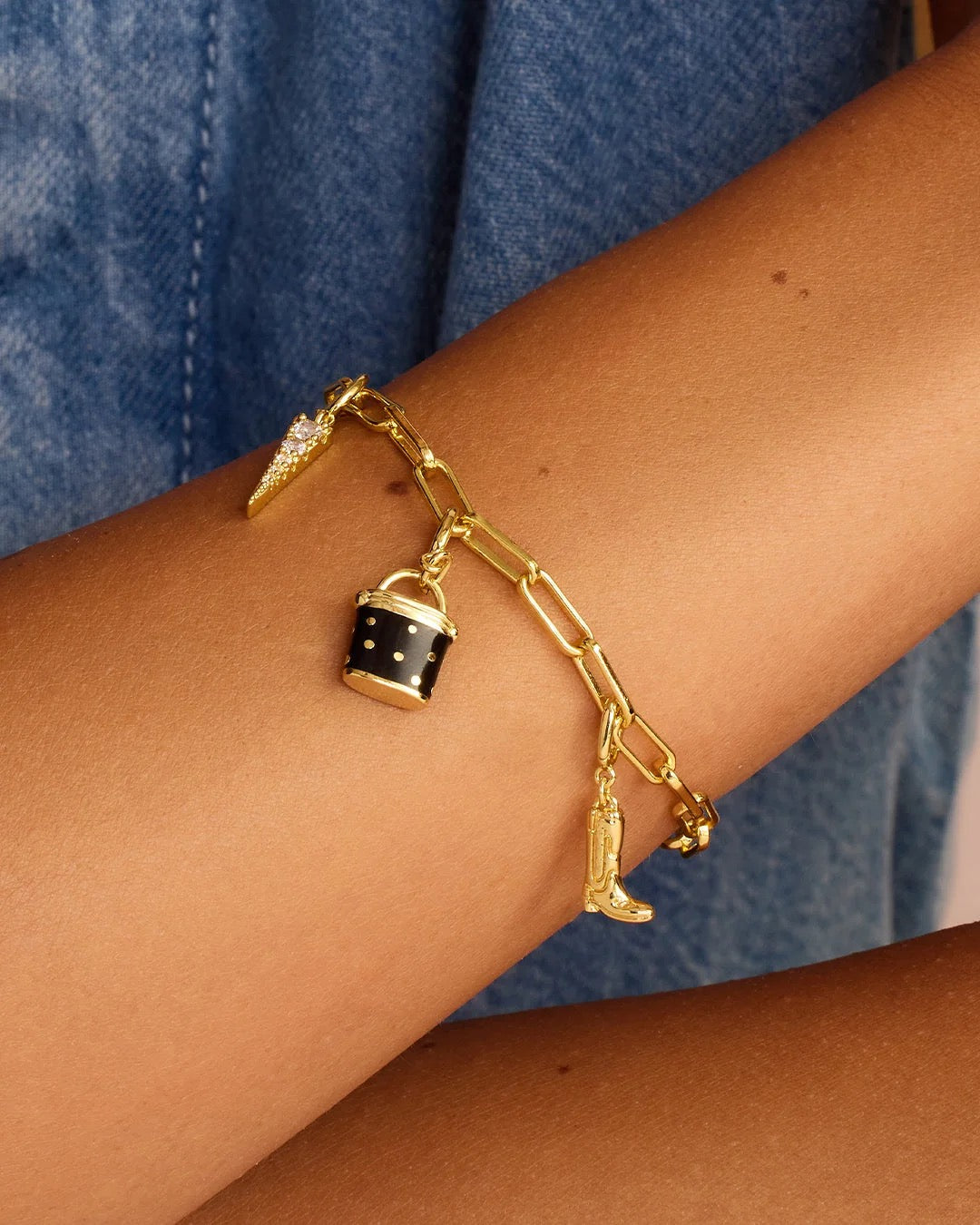 Gorjana Cowboy Boot Parker Charm - Gold