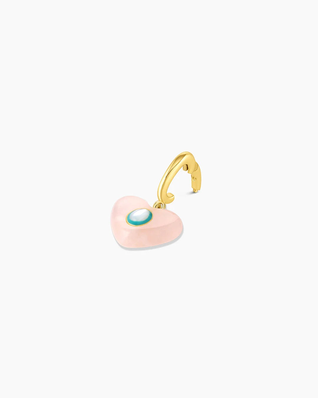 Gorjana Rose Quartz Heart Parker Charm - Gold