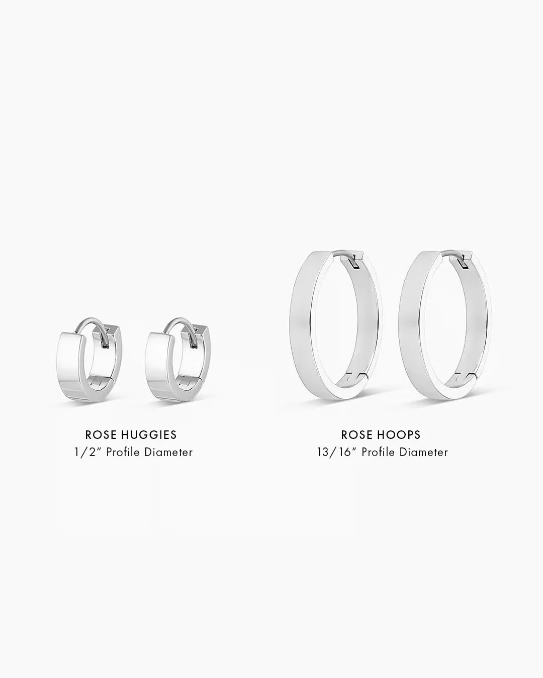 Gorjana Rose Huggies - Silver