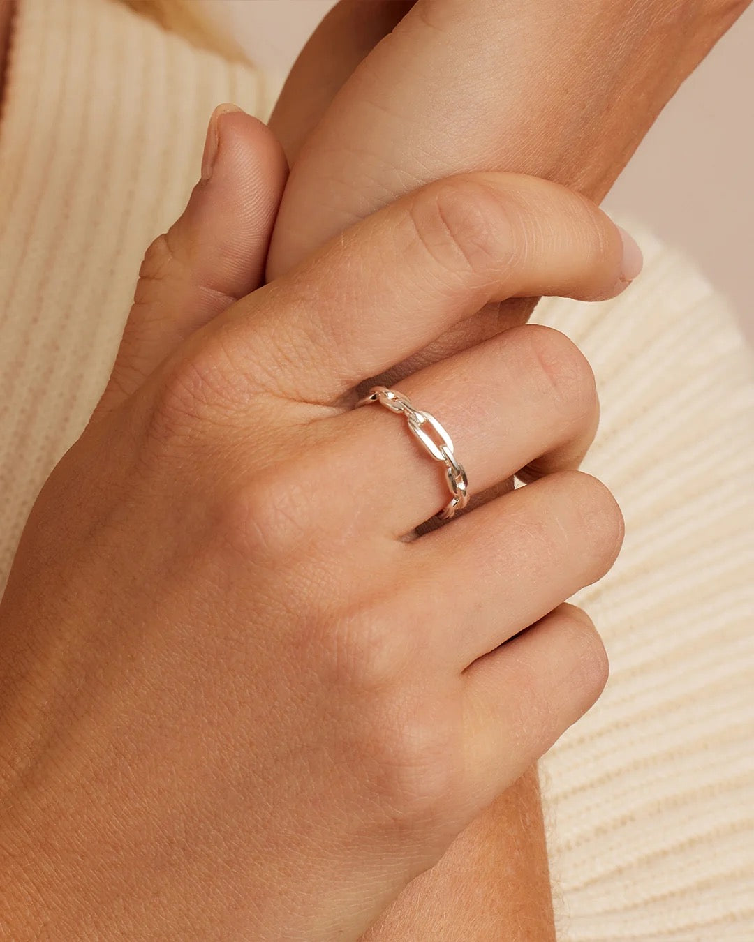 Gorjana Parker Link Ring - Silver, Size 7