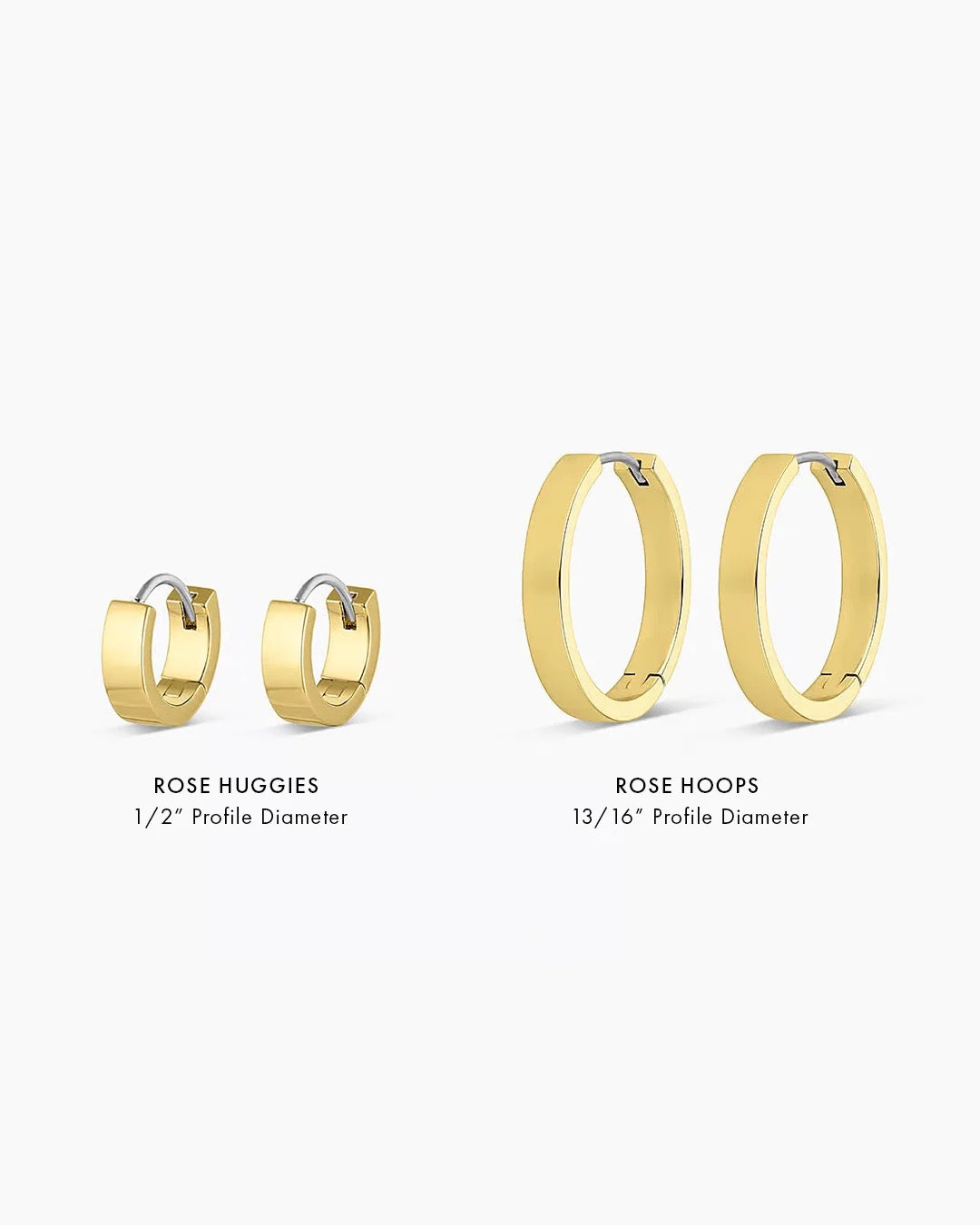 Gorjana Rose Huggies - Gold