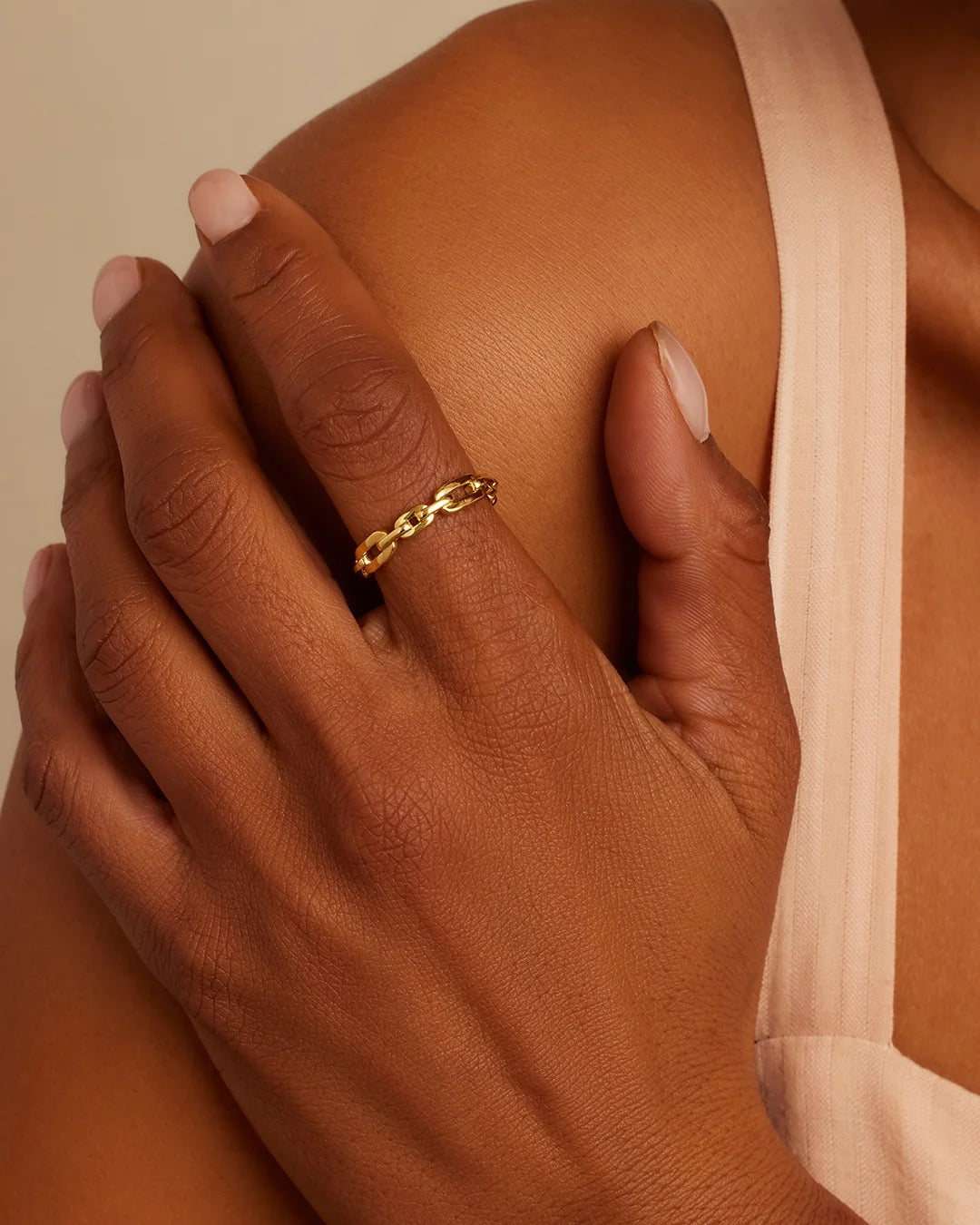 Gorjana Parker Link Ring - Gold, Size 7