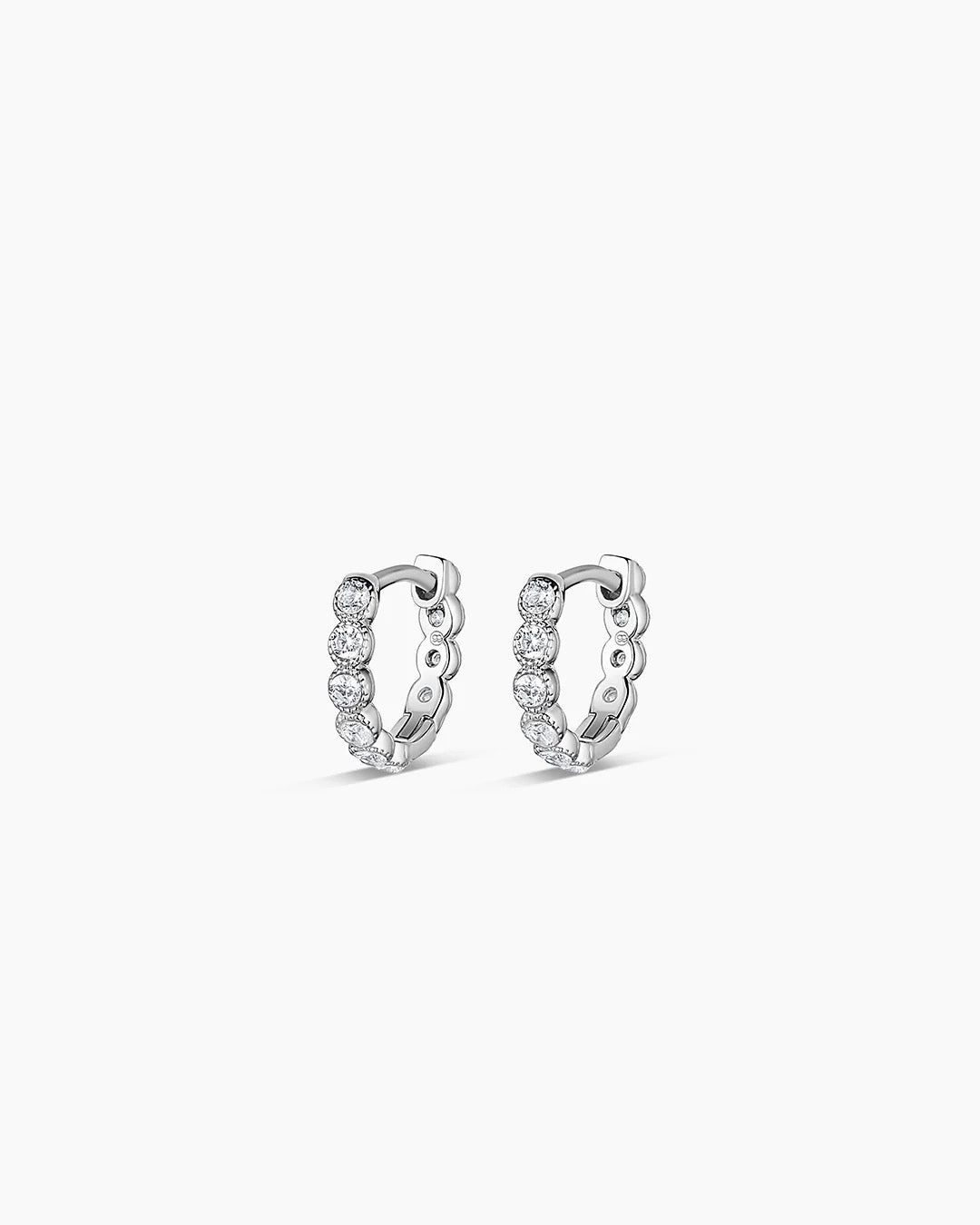 Gorjana Madison Shimmer Huggies - Silver