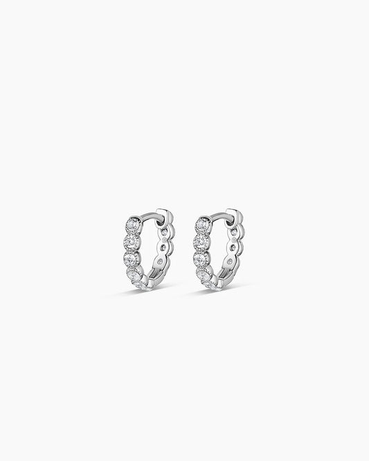 Gorjana Madison Shimmer Huggies - Silver