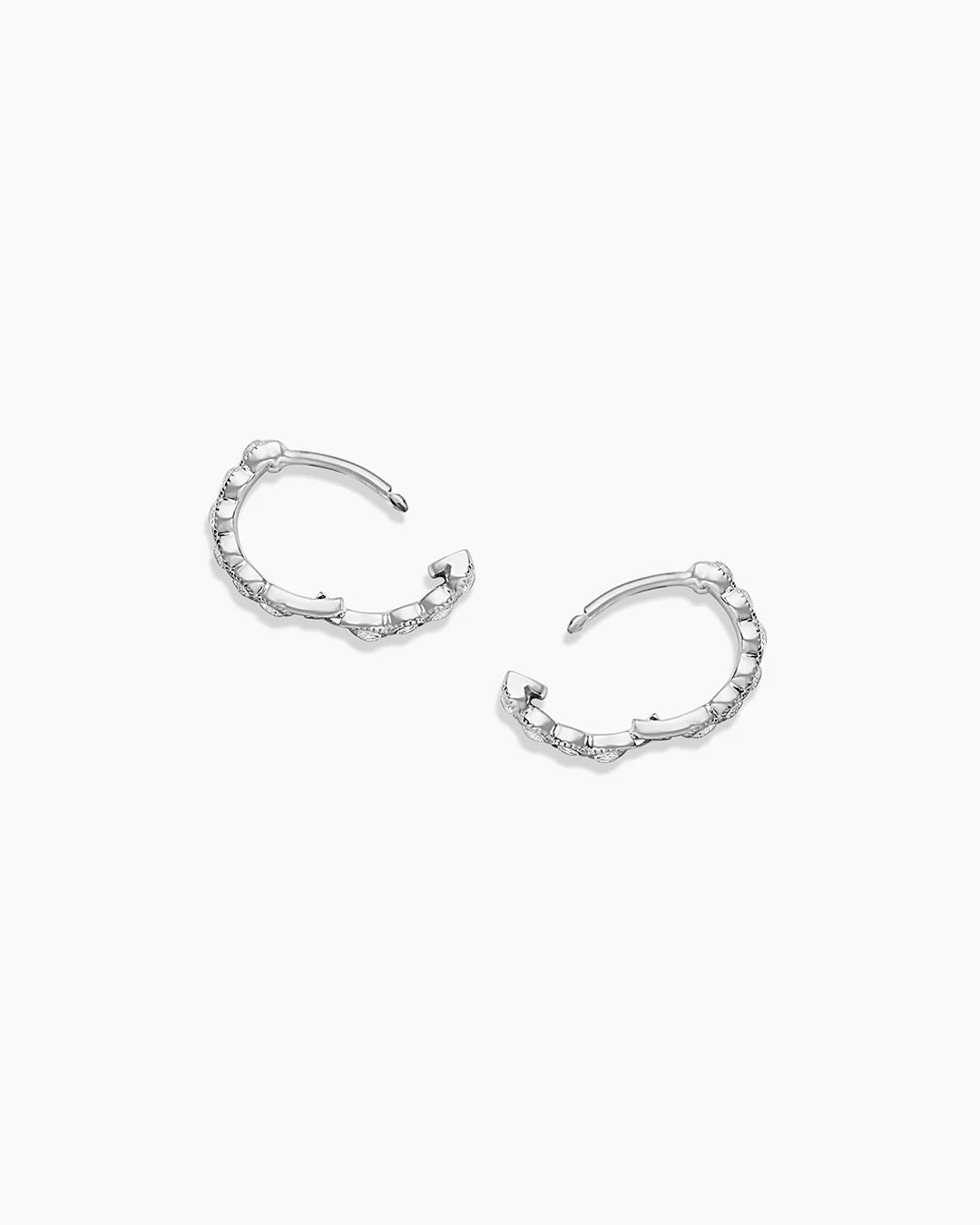 Gorjana Madison Shimmer Huggies - Silver