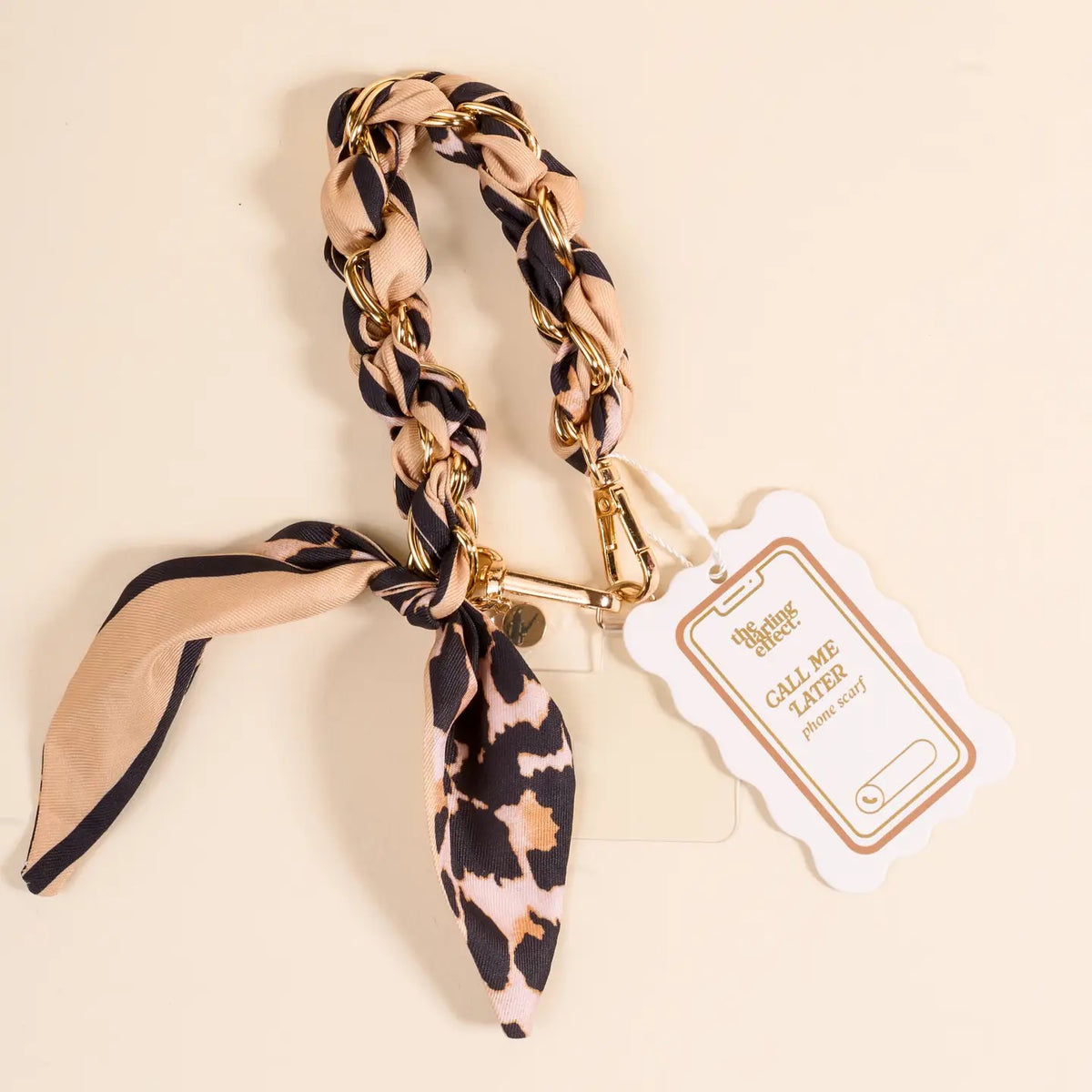 Call Me Later Phone Scarf - Cheetah