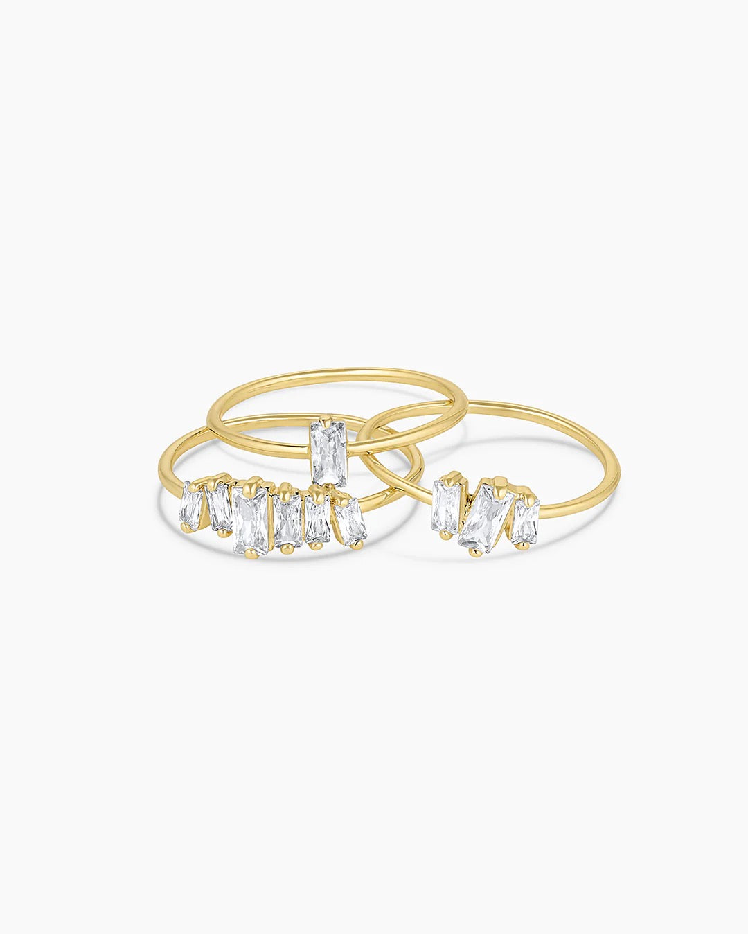 Gorjana Amara Ring Set - Gold, Size 7