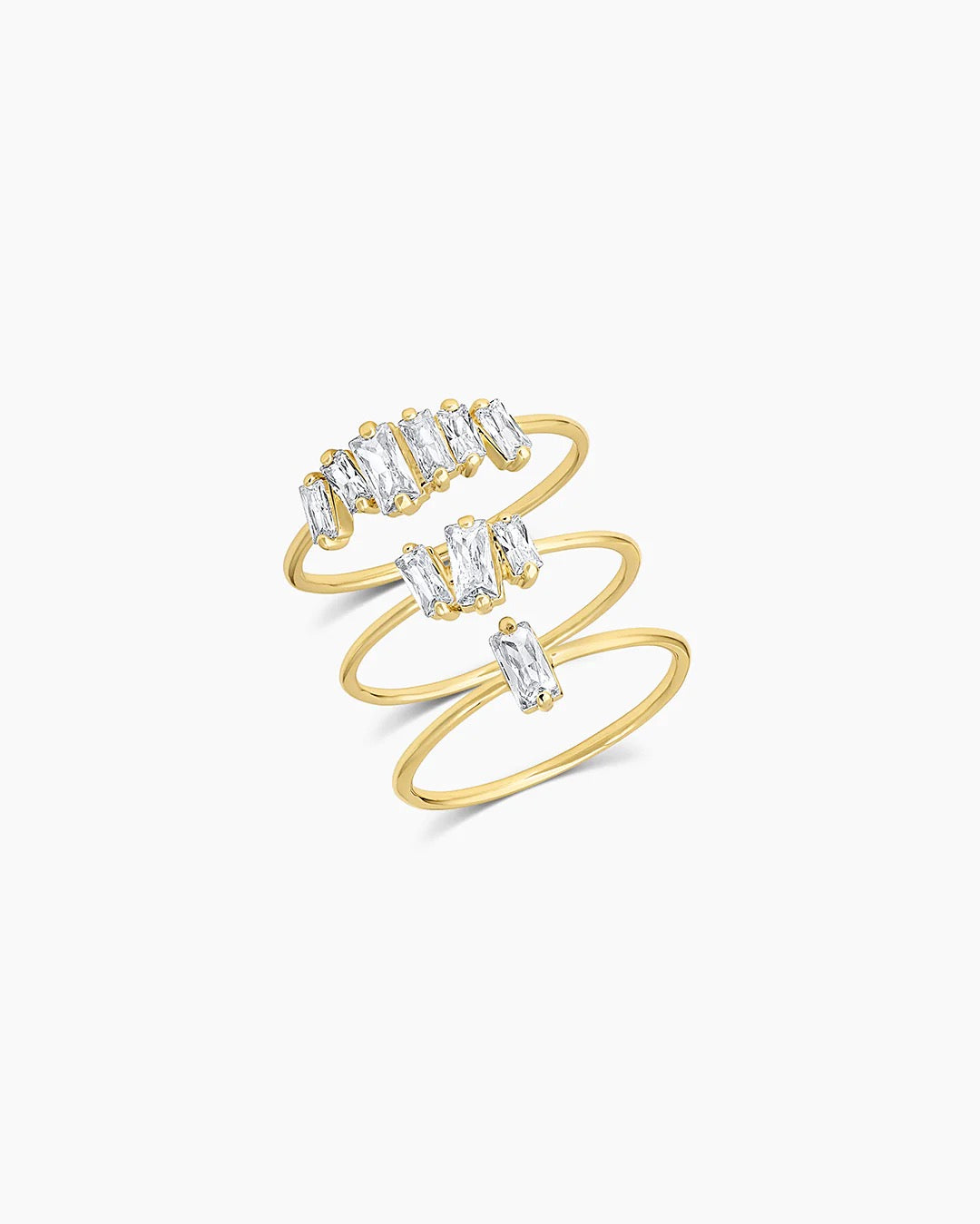 Gorjana Amara Ring Set - Gold, Size 8