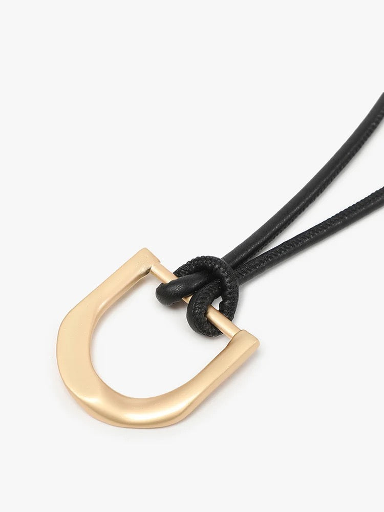 Jen & Co Black Vegan Leather Dual-Strap Waist Belt - S/M
