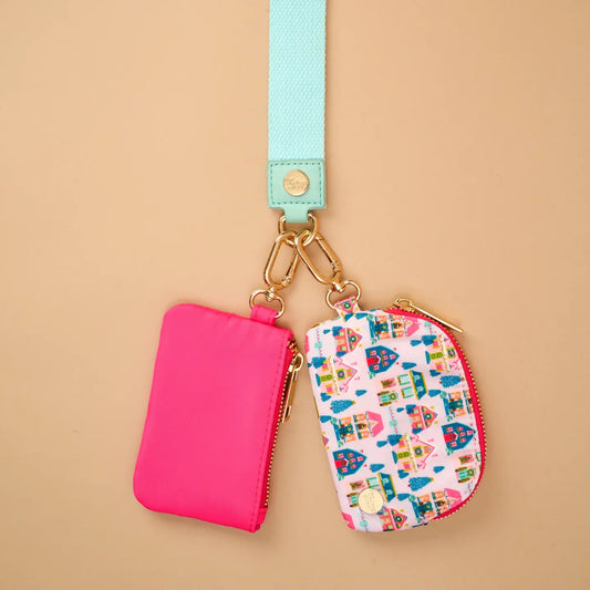Dynamic Duo Pouch Wristlet - Sugarplum Lane