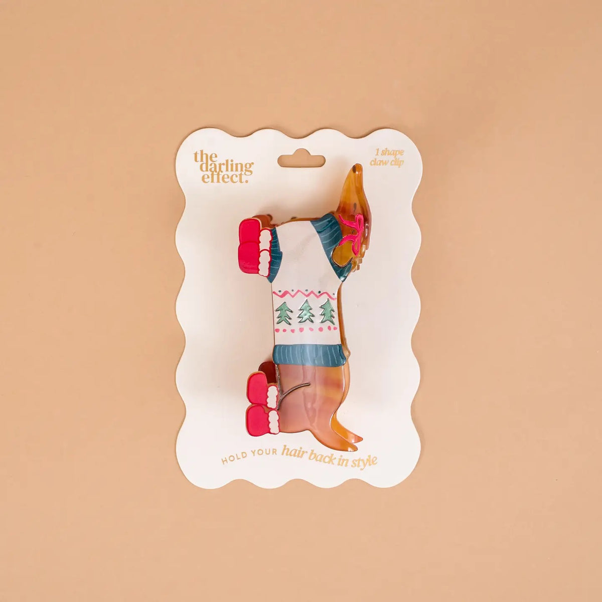 Shape Up Claw Clip - Dashing Dachshund