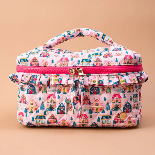 Glam & Go Quilted Cosmetic Bag - Sugarplum Lane