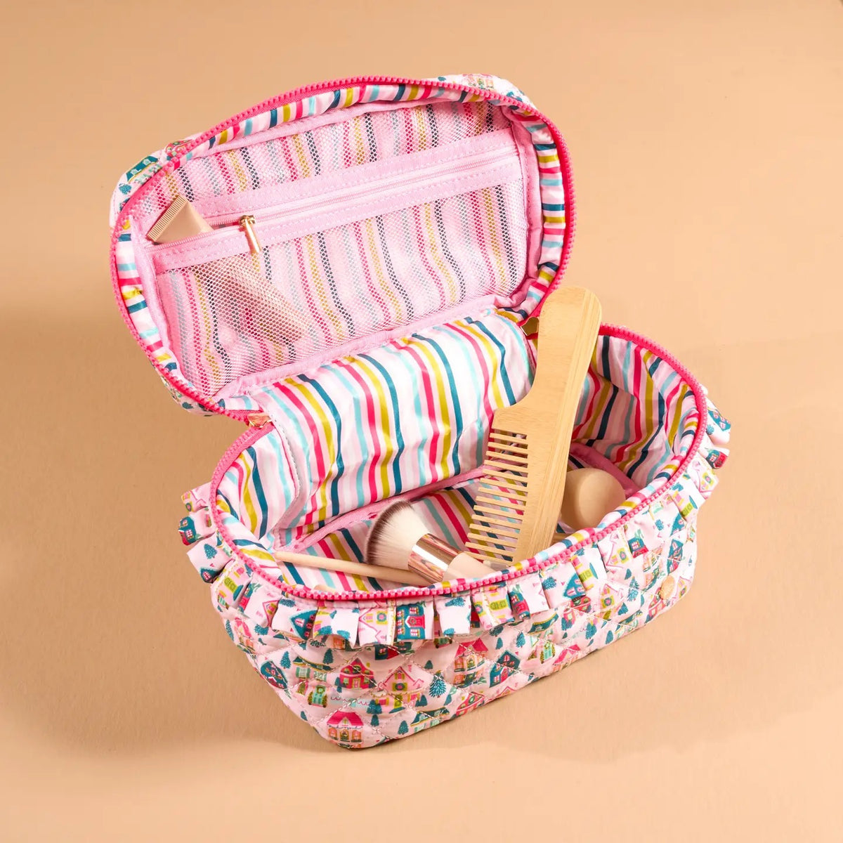 Glam & Go Quilted Cosmetic Bag - Sugarplum Lane