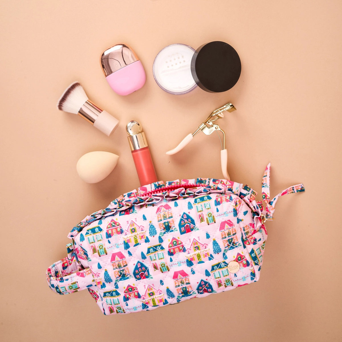 Essentials Quilted Cosmetic Pouch - Sugarplum Lane